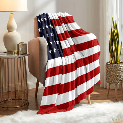 Aonana USA Flag Cozy Flannel Blanket