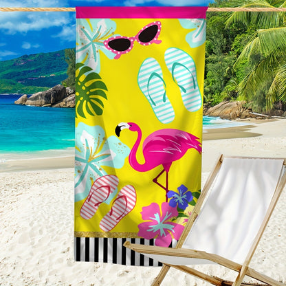 Aonana Flamingo Printed Quick-Dry Beach Towel