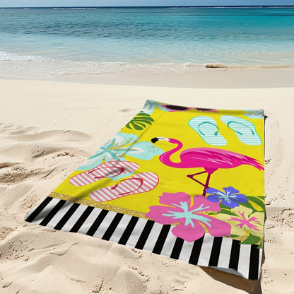 Aonana Flamingo Printed Quick-Dry Beach Towel