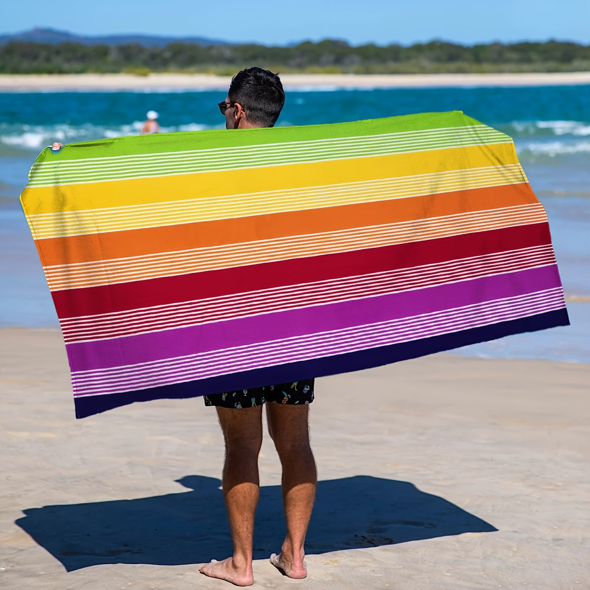 Aonana Striped Printed Quick-Dry Beach Towel