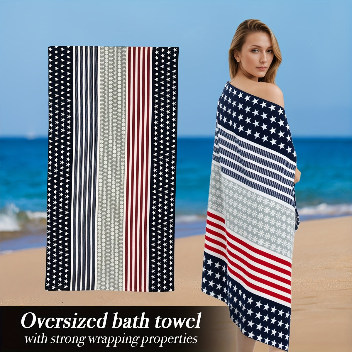 Aonana Striped Printed Quick-Dry Beach Towel