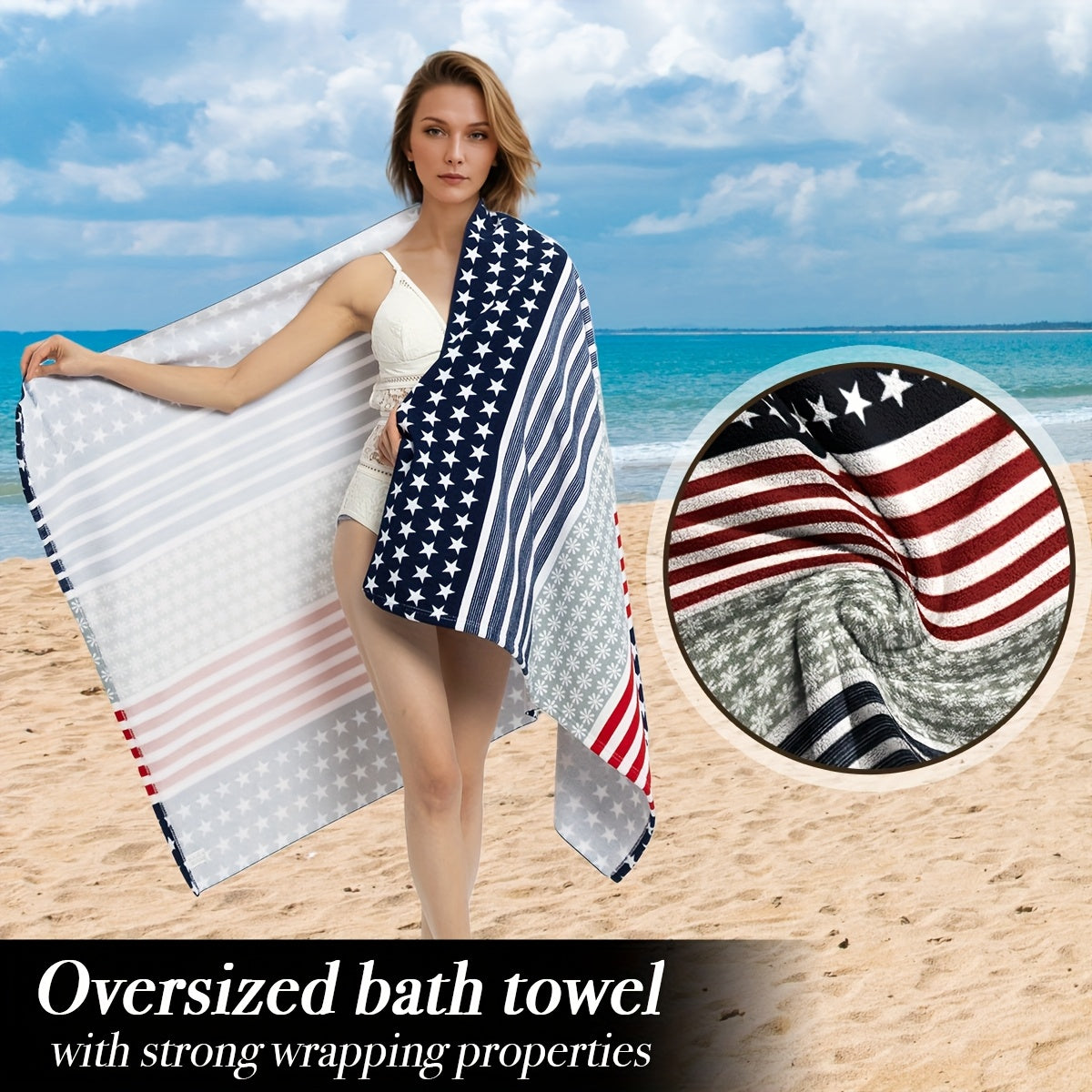 Aonana Striped Printed Quick-Dry Beach Towel