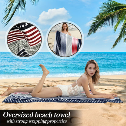 Aonana Striped Printed Quick-Dry Beach Towel