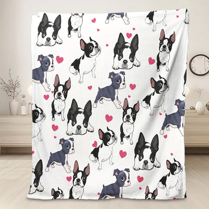Aonana Cute Dogs Group Gifts Cozy Flannel Throw Blanket