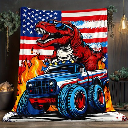 🦕【Cute Dinosaur Series】Cartoon Dinosaur Flannel Blanket for Kids Cute Gift for Boys & Girls