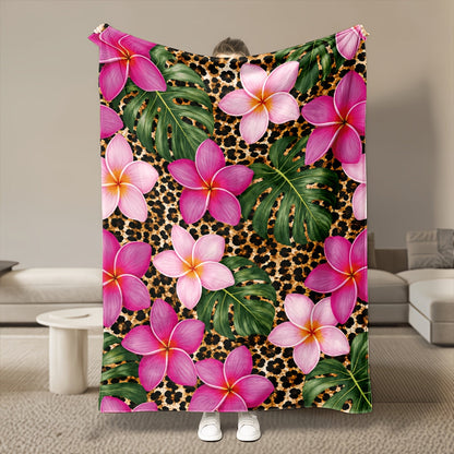 Aonana Secret Garden Flowers Soft Cozy Flannel Throw Blanket