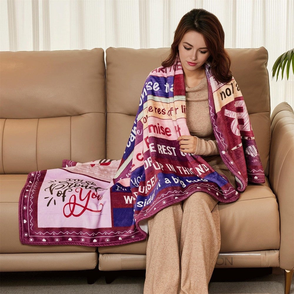 Aonana “To My Daughter” Heartfelt Message Flannel Blanket