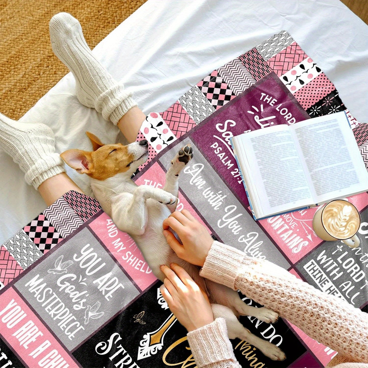 GiftoLuck “I Can Do All Things Through Christ Who Gives Strength Me”  Flannel Blanket Gift for Faith