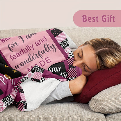 GiftoLuck “I Can Do All Things Through Christ Who Gives Strength Me”  Flannel Blanket Gift for Faith
