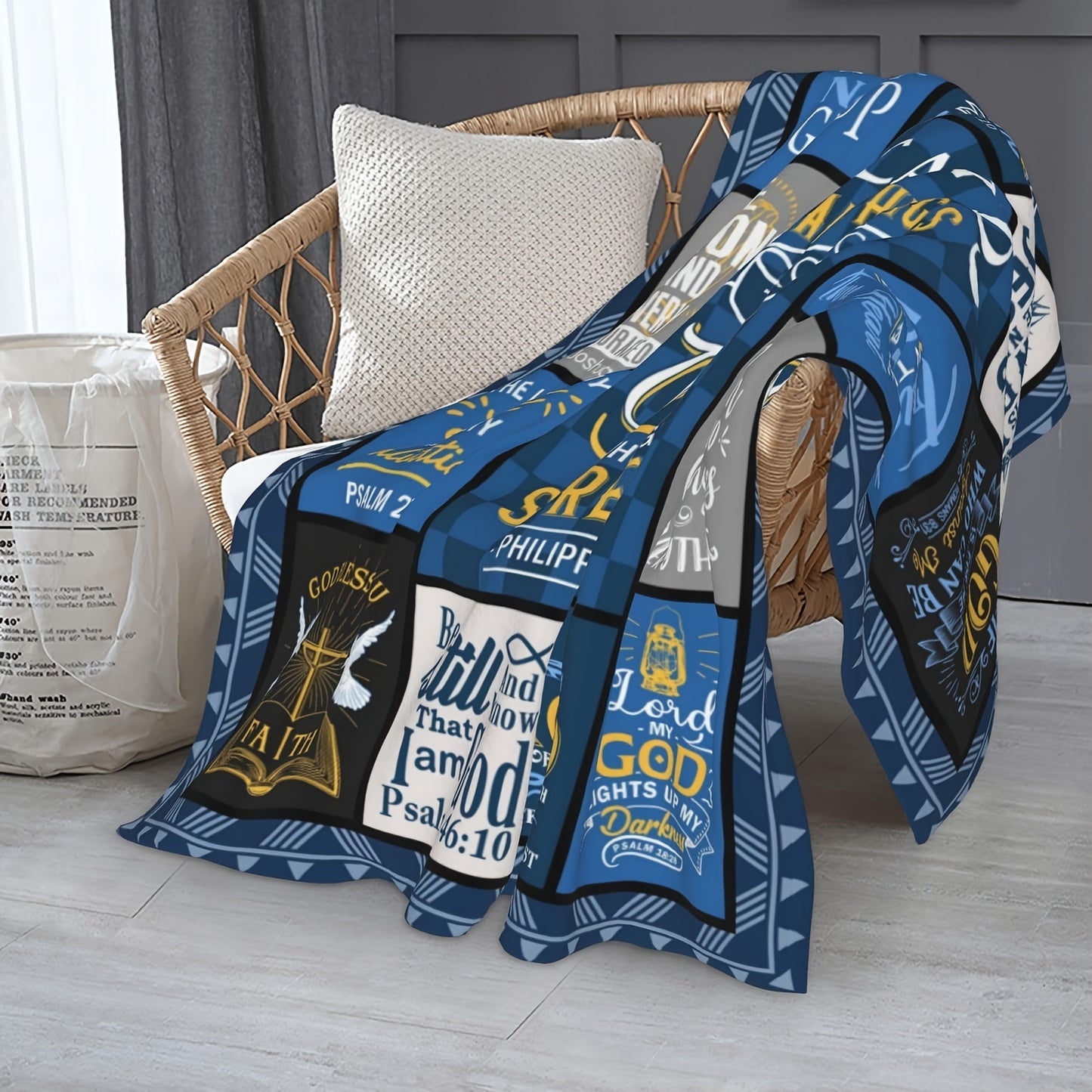 GiftoLuck “I Can Do All Things Through Christ Who Gives Strength Me”  Flannel Blanket Gift for Faith