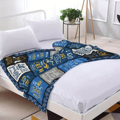 GiftoLuck “I Can Do All Things Through Christ Who Gives Strength Me”  Flannel Blanket Gift for Faith