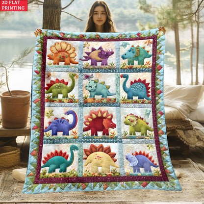 🦕GiftoLuck Soft & Warm Dinosaur Design Printed  Flannel Blanket for Kids & Adults