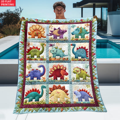 🦕GiftoLuck Soft & Warm Dinosaur Design Printed  Flannel Blanket for Kids & Adults