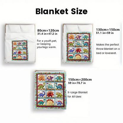 🦕GiftoLuck Soft & Warm Dinosaur Design Printed  Flannel Blanket for Kids & Adults
