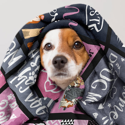 Aonana Cozy Dog Mom Flannel Blanket