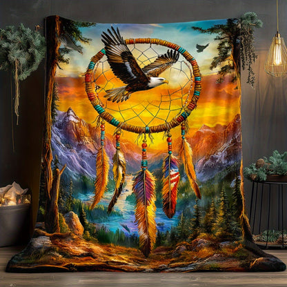 Giftoluck Dreamcatcher Print Cozy Flannel Throw Blanket