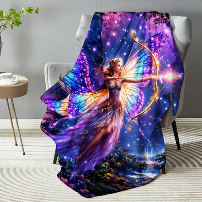 Aonana Glowing Fairy Flannel Throw Blanket