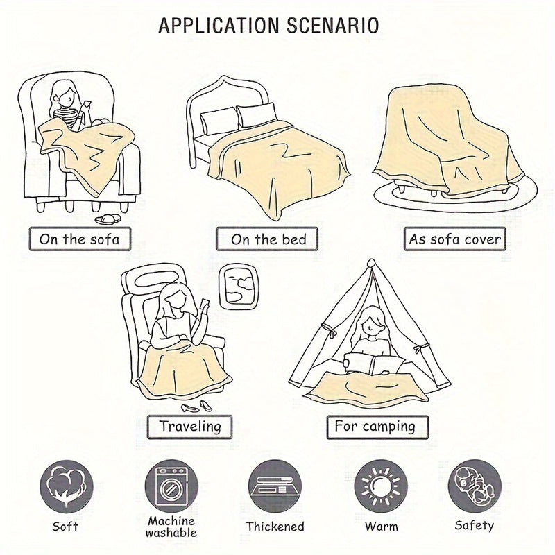 Aonana Happy Birthday Highland Cow Flannel Blanket