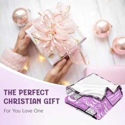 GiftoLuck “I Am a Child of God”  Flannel Throw Blanket Gift for Faith