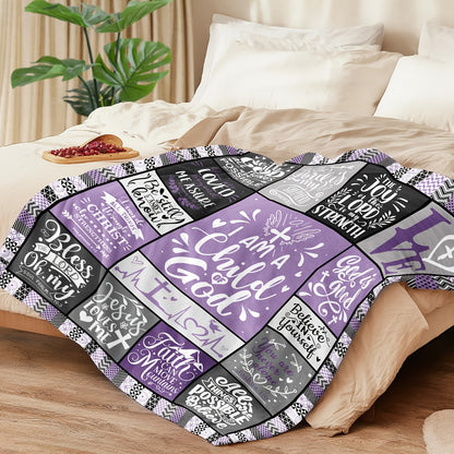 GiftoLuck “I Am a Child of God”  Flannel Throw Blanket Gift for Faith