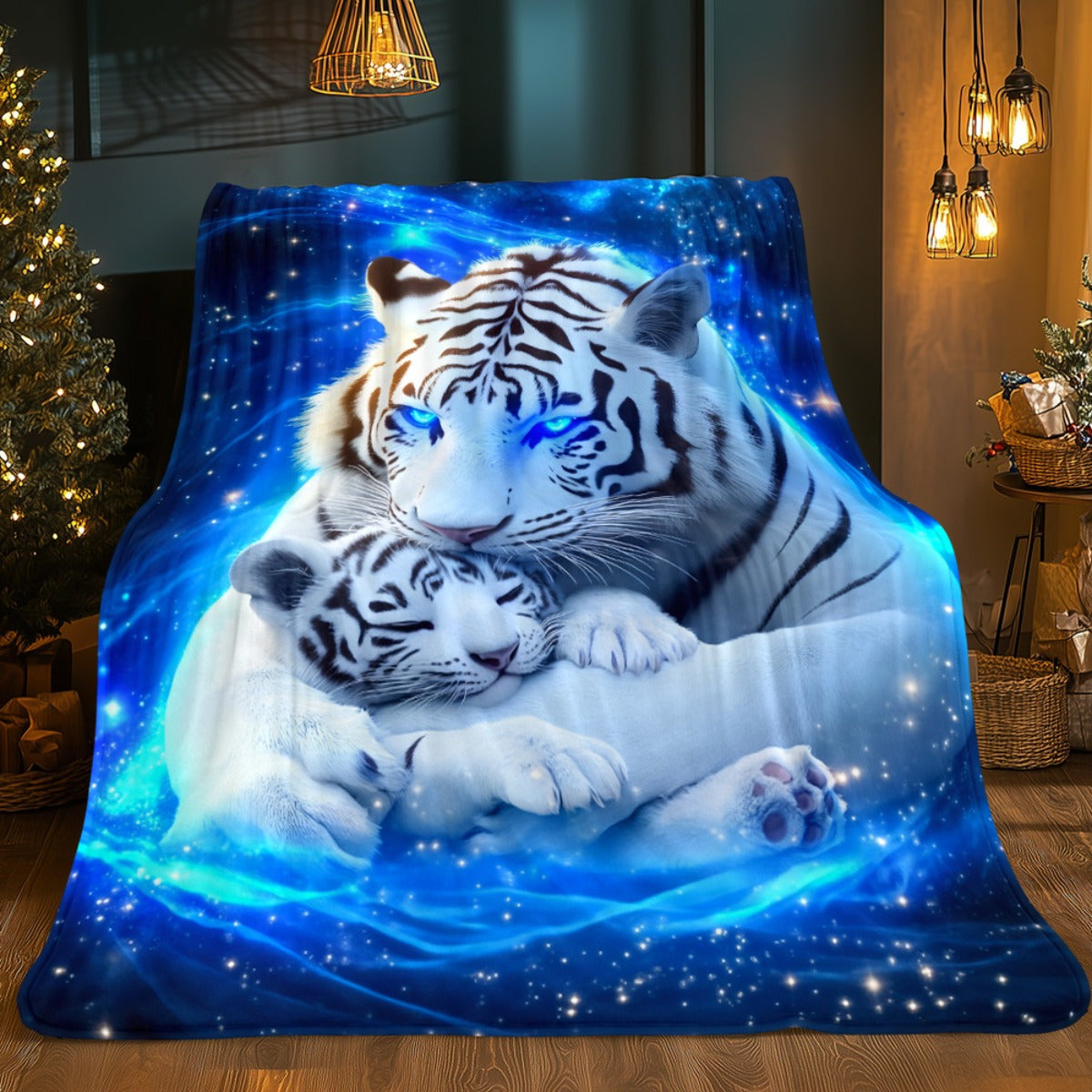 Aonana Tiger King Flannel Throw Blanket