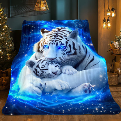 Aonana Tiger King Flannel Throw Blanket
