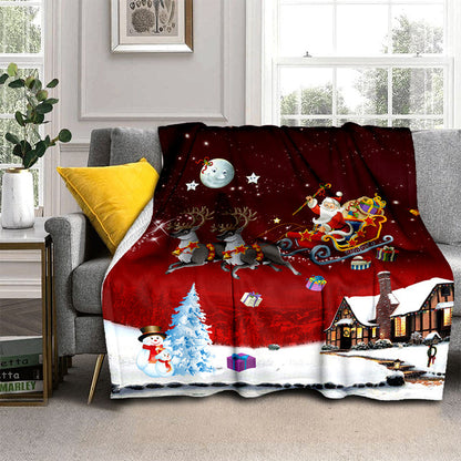 Aonana Merry Christmas Santa Claus Gifts Flannel Blanket
