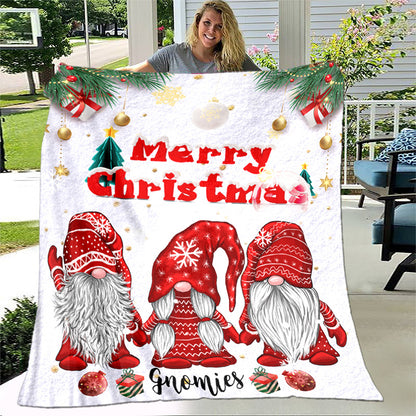 GiftoLuck Cozy Christmas Santa Claus Print Blanket
