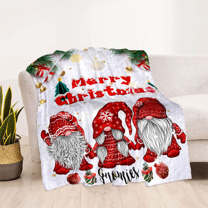 GiftoLuck Cozy Christmas Santa Claus Print Blanket