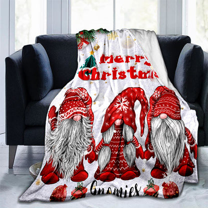 GiftoLuck Cozy Christmas Santa Claus Print Blanket