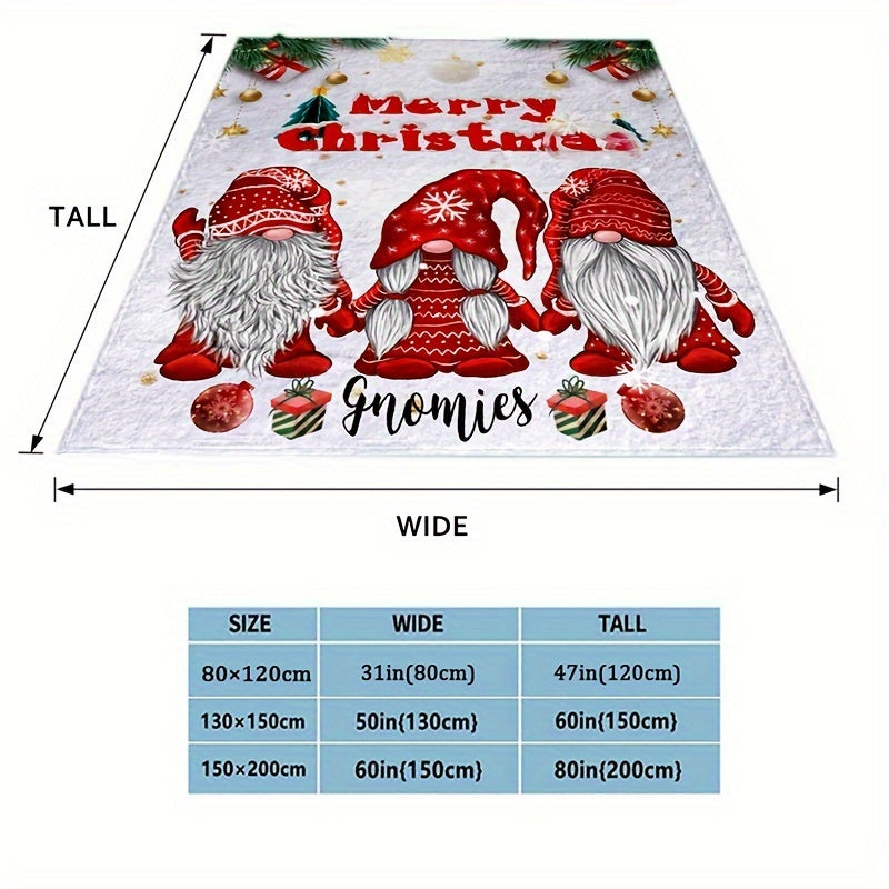 GiftoLuck Cozy Christmas Santa Claus Print Blanket