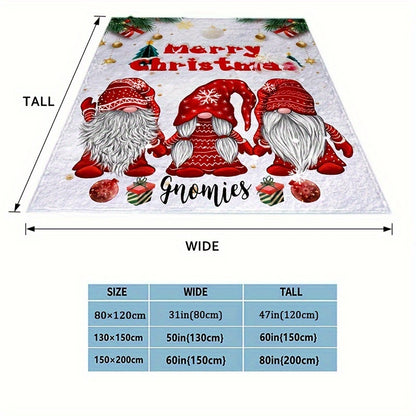 GiftoLuck Cozy Christmas Santa Claus Print Blanket