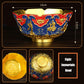 GiftoLuck 1-Piece Antique Gilded Carved Floral Enamel Alloy Fortune Bowl