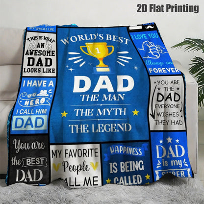 Aonana “To My Dad” The Legend Flannel Blanket