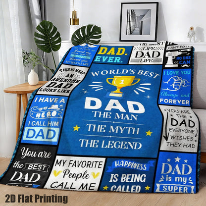 Aonana “To My Dad” The Legend Flannel Blanket