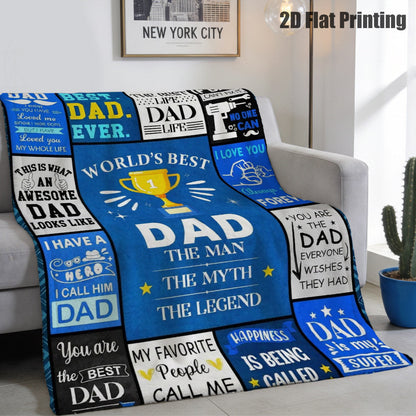 Aonana “To My Dad” The Legend Flannel Blanket