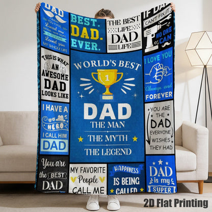 Aonana “To My Dad” The Legend Flannel Blanket