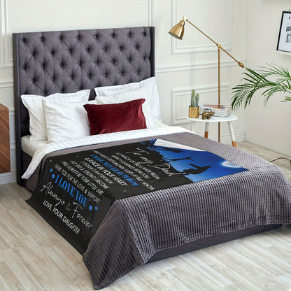 Aonana “To My Dad” Forever Love Flannel Blanket