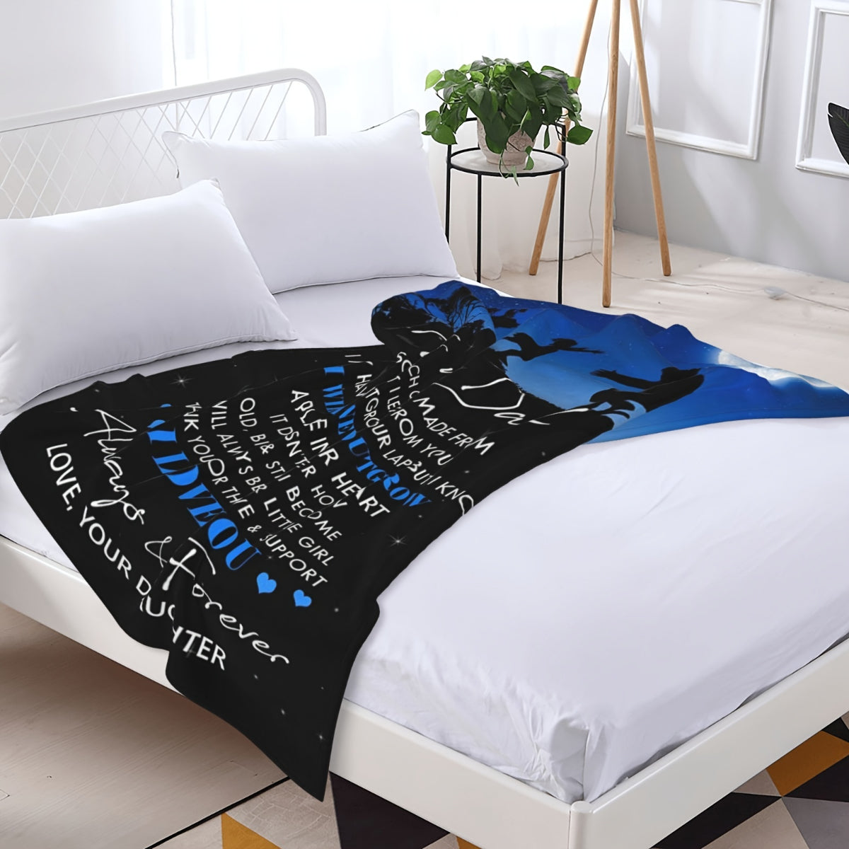 Aonana “To My Dad” Forever Love Flannel Blanket