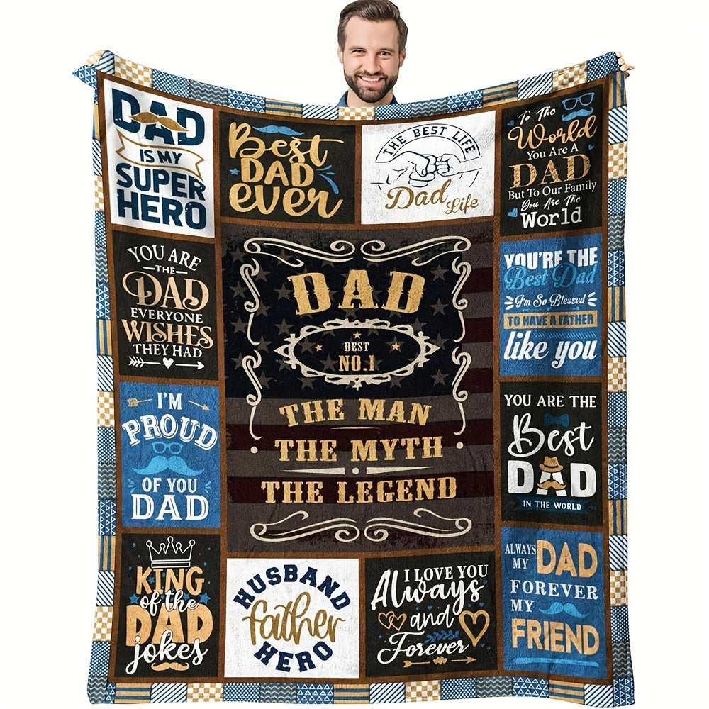 Aonana “To My Dad” The Best Dad Flannel Blanket