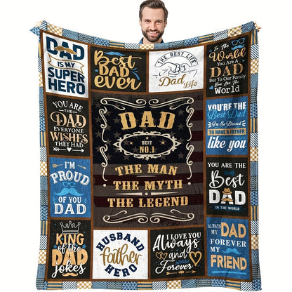 Aonana “To My Dad” The Best Dad Flannel Blanket