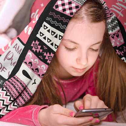 Aonana “To My Granddaughter” Pink Flannel Blanket