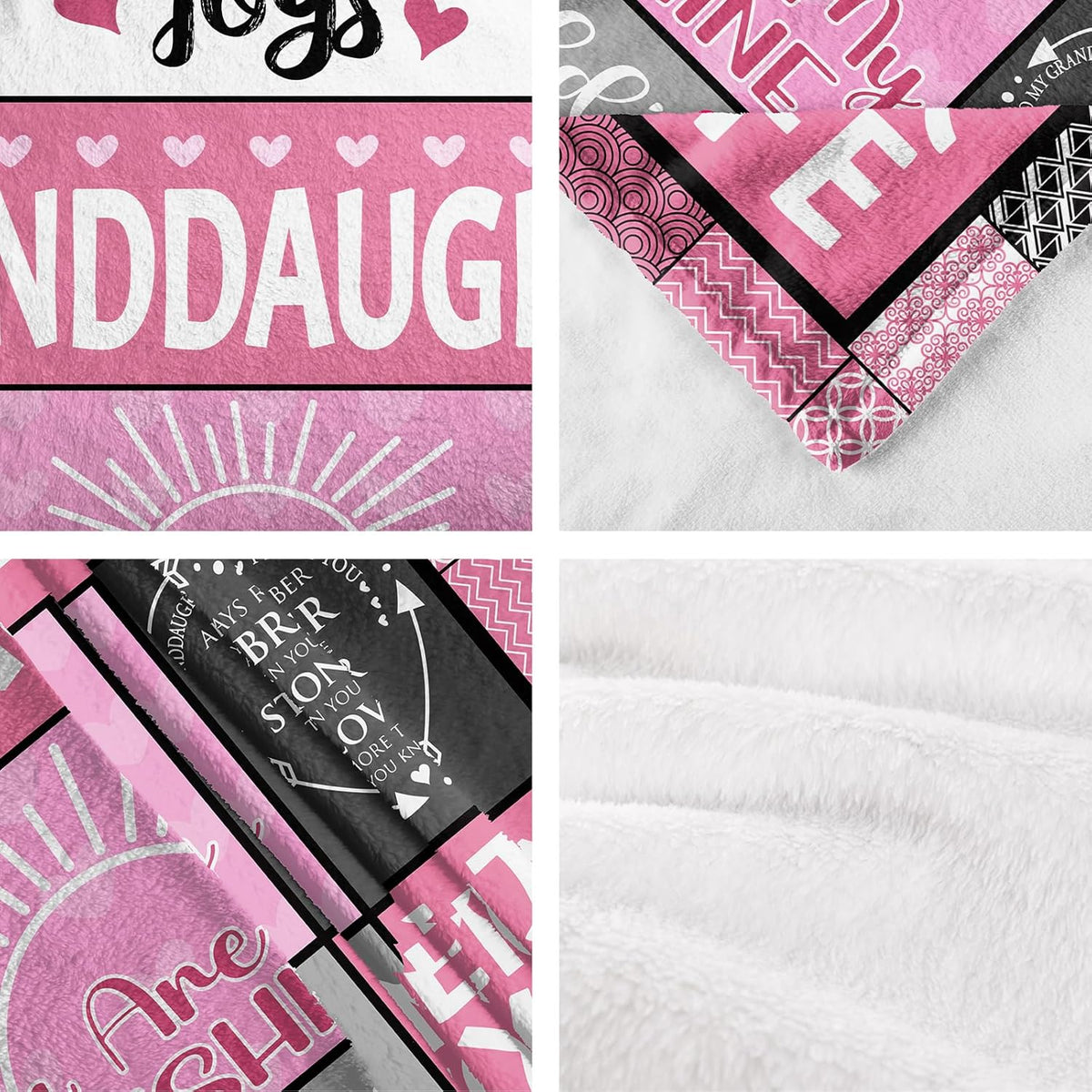 Aonana “To My Granddaughter” Heartfelt Gift Flannel Blanket