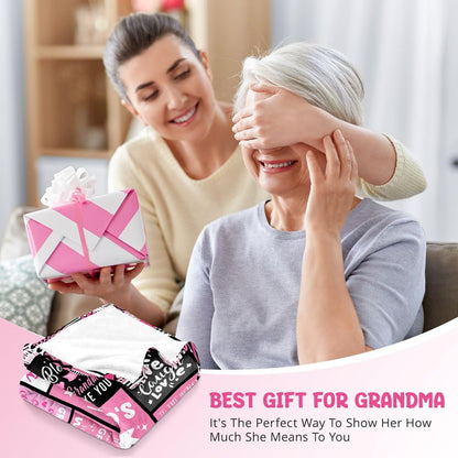 Aonana “To My Grandma” The Best Grandmother Flannel Blanket