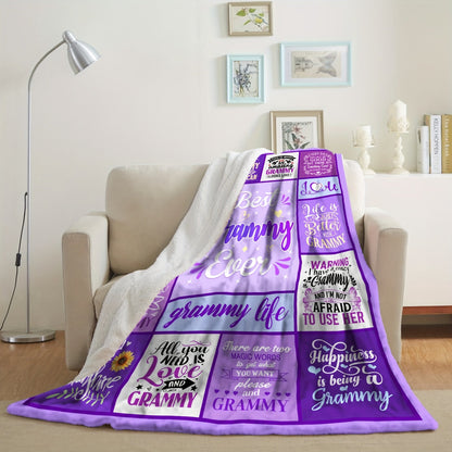 Aonana “To My Grammy” The Best Grandmother Flannel Blanket