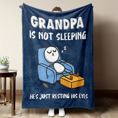 GiftoLuck “To My Grandpa” Flannel Blanket Soft Cozy Throw Perfect Gift for Granddad
