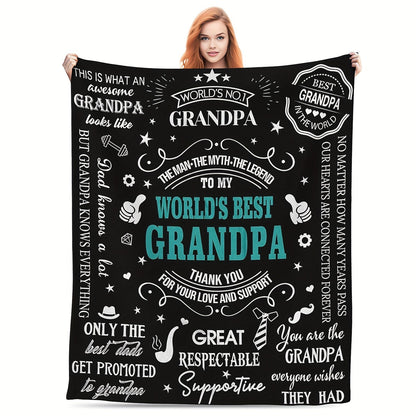 Aonana “To My Grandpa” The Legend Flannel Blanket
