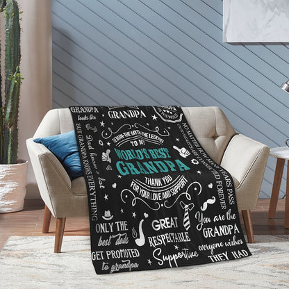 Aonana “To My Grandpa” The Legend Flannel Blanket