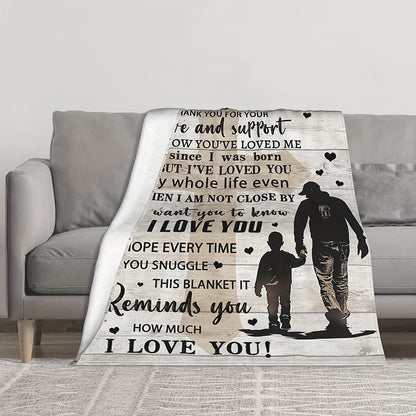 GiftoLuck “To My Grandpa” Flannel Blanket Soft Cozy Throw Perfect Gift for Granddad