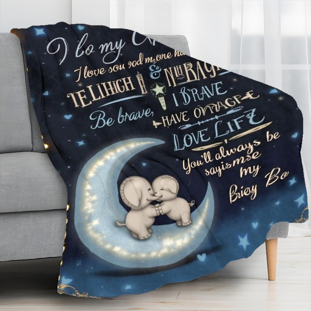 GiftoLuck “To My Grandson” Flannel Blanket – Soft, Warm & Heartfelt Gift for Grandson